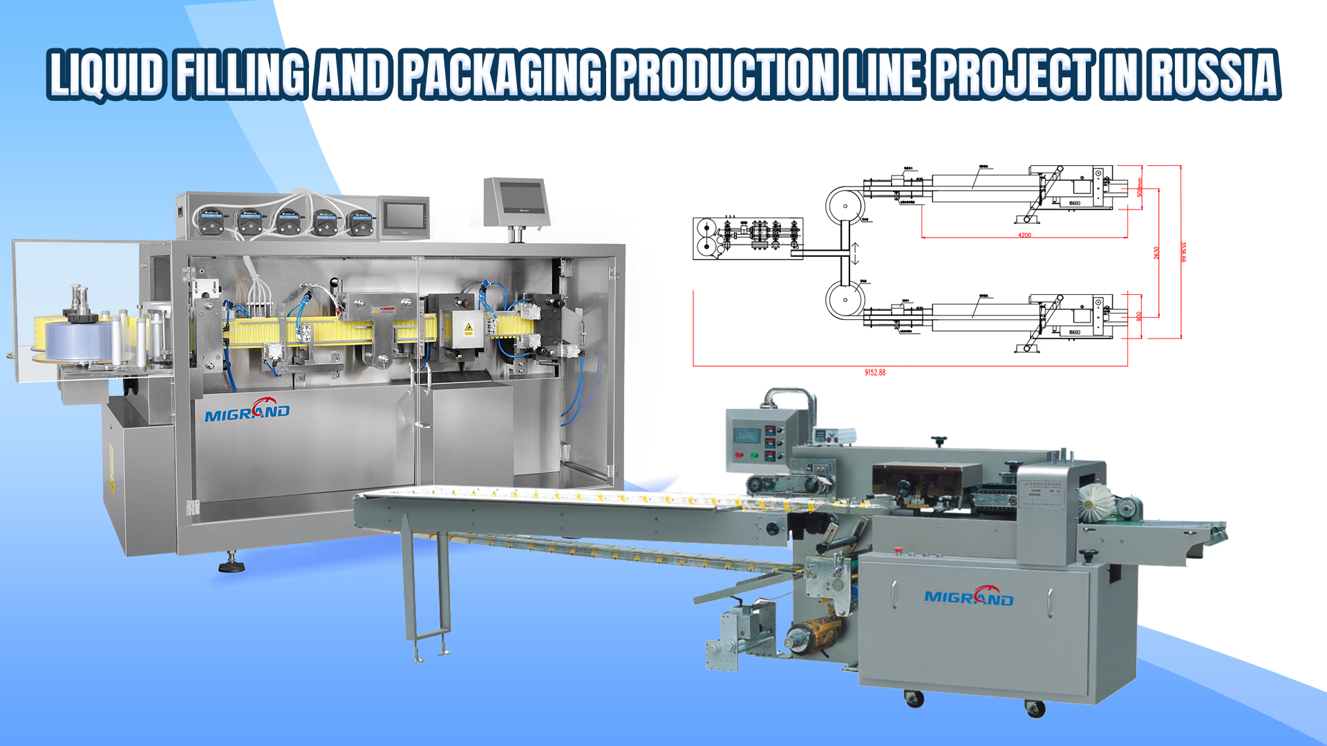 Rusya - Sıvı doldurma sızdırmazlığı ve akış paketi ambalaj hattı